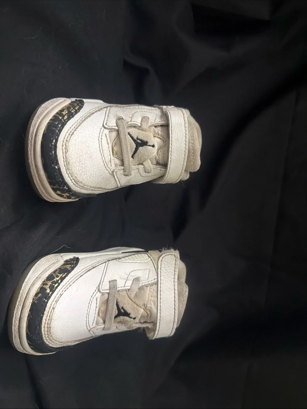Kids White Sneakers with Leopard Accents